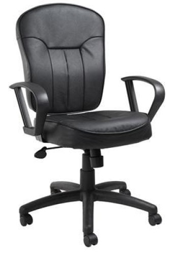 Leather Task Chair with Loop Arms (MB1562)