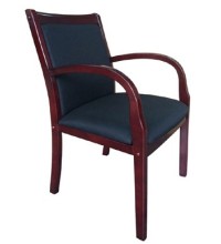 Mahogany Wood Guest Chair (MB9557-M-BK)