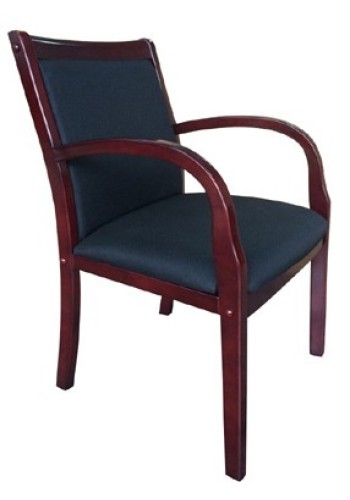 Mahogany Wood Guest Chair (MB9557-M-BK)