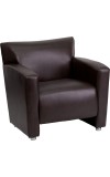 Majesty Series Brown Leather Chair (MF-222-1-BN-GG)