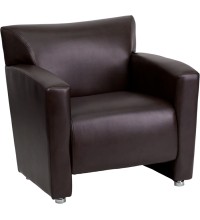 Majesty Series Brown Leather Chair (MF-222-1-BN-GG)