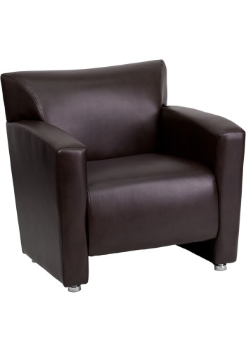 Majesty Series Brown Leather Chair (MF-222-1-BN-GG)