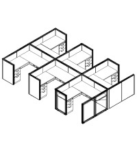 Matrix Value 5 and x 5 and, 42 and H Typical: Solution B - Cluster of Six