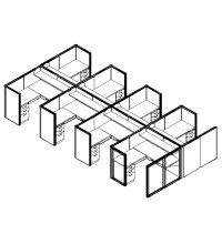 Matrix Value 5 and x 5 and, 50 and H Typical: Solution B - Cluster of Eight