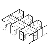 Matrix Value 5 and x 5 and, 50 and H Typical: Solution B - Cluster of Six