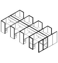 Matrix Value 5 and x 5 and, 66 and H Typical: Solution B - Cluster of Eight