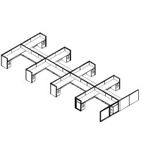 Matrix Value 9 and x 7 and, 42 and H Typical: Solution L - Cluster of Eight