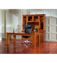 Mendocino Bowfront Executive Desk Table Configuration (4-B)