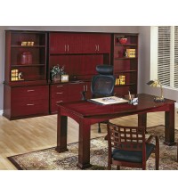 Mendocino Bowfront Executive Desk Table Configuration (4-C)