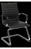Mid-Back Black Eco Leather Visitors Chair (M74653)