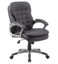 Mid Back Black Executive Pillow-Top Chair (MB9336)