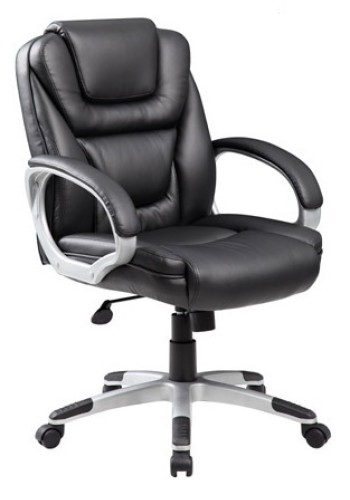 Mid-Back Black Leather Executive Chair (MB8606-BK)