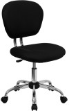 Mid-Back Black Mesh Task Chair with Chrome Base (MF-H-2376-F-BK-GG)