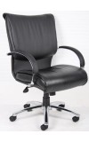 Mid Back Leather and Chrome Executive Chair (MB9706-C)