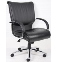 Mid Back Leather and Chrome Executive Chair (MB9706-C)