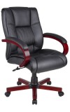 Mid Back Mahogany Wood Executive Chair (MB8996-M)