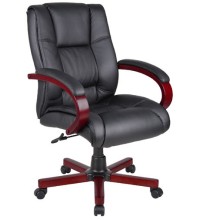 Mid Back Mahogany Wood Executive Chair (MB8996-M)