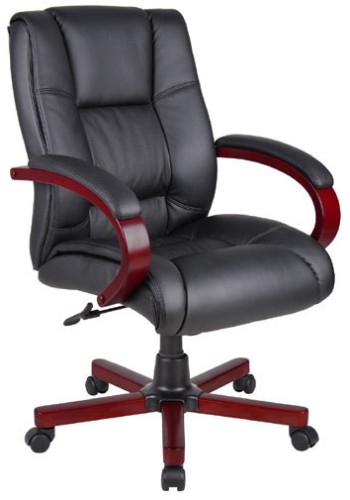 Mid Back Mahogany Wood Executive Chair (MB8996-M)