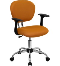 Mid-Back Orange Mesh Task Chair with Arms (MF-H-2376-F-ORG-ARMS-GG)