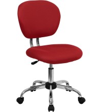 Mid-Back Red Mesh Task Chair with Chrome Base (MF-H-2376-F-RED-GG)