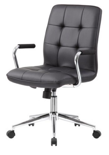 Modern CaressoftPlus Task Chair with Arms and Casters (MB331-BK)