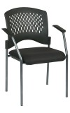 Modern Ventilated Black Stack Chair
