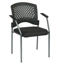 Modern Ventilated Black Stack Chair