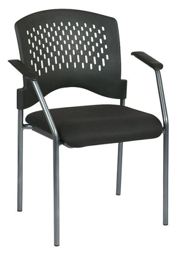 Modern Ventilated Black Stack Chair