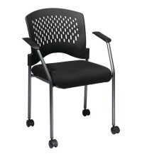 Modern Ventilated Stack Chair with Casters