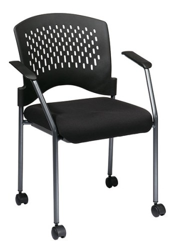 Modern Ventilated Stack Chair with Casters