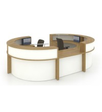 Morpheo 252 and  Curved Reception Desk Shell with Modular Countertop