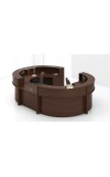 Morpheo 264 and  Curved Reception Desk Shell with Modular Countertop