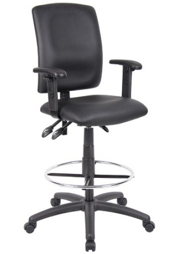 Multi-function Leather Drafting Stool with Adjustable Arms (MB1646)