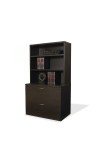 Napa Espresso 2-Drawer Lateral File Cabinet with Hutch