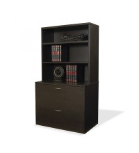 Napa Espresso 2-Drawer Lateral File Cabinet with Hutch