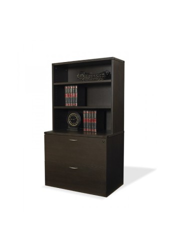 Napa Espresso 2-Drawer Lateral File Cabinet with Hutch