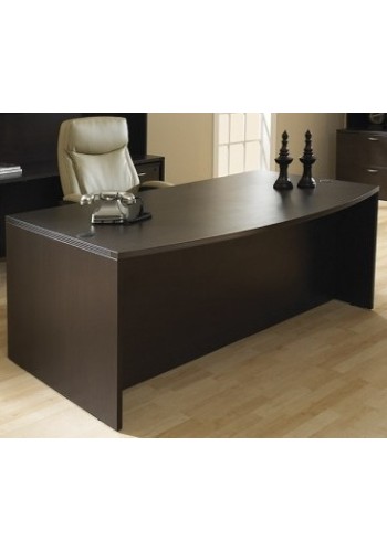 Napa Espresso Bowfront Executive Desk