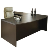 Napa Espresso Bowfront Executive L-Shape Desk