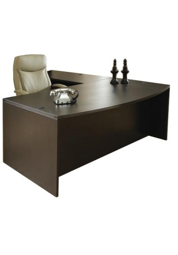 Napa Espresso Bowfront Executive L-Shape Desk