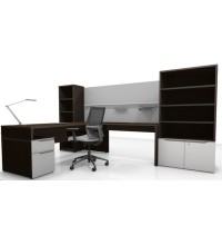 Nex Executive Desk with Modesty Panel, Storage and Bookcases