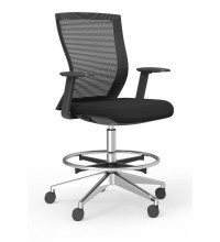 Oroblanco Black Hi-Task Chair with Casters