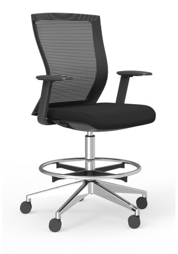 Oroblanco Black Hi-Task Chair with Casters