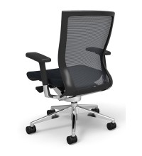 Oroblanco Full Back Black Task Chair with Casters