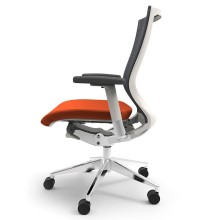 Oroblanco Full Back White/Persimmon Task Chair with Casters