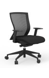 Oroblanco Mid Back Black Task Chair with Casters