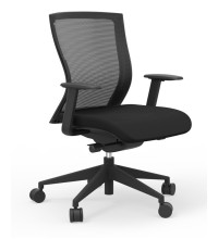 Oroblanco Mid Back Black Task Chair with Casters