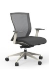 Oroblanco Mid Back White Task Chair with Casters