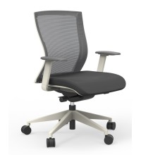 Oroblanco Mid Back White Task Chair with Casters