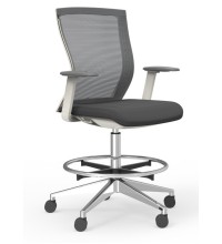 Oroblanco White Hi-Task Chair with Casters