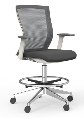 Oroblanco White Hi-Task Chair with Casters